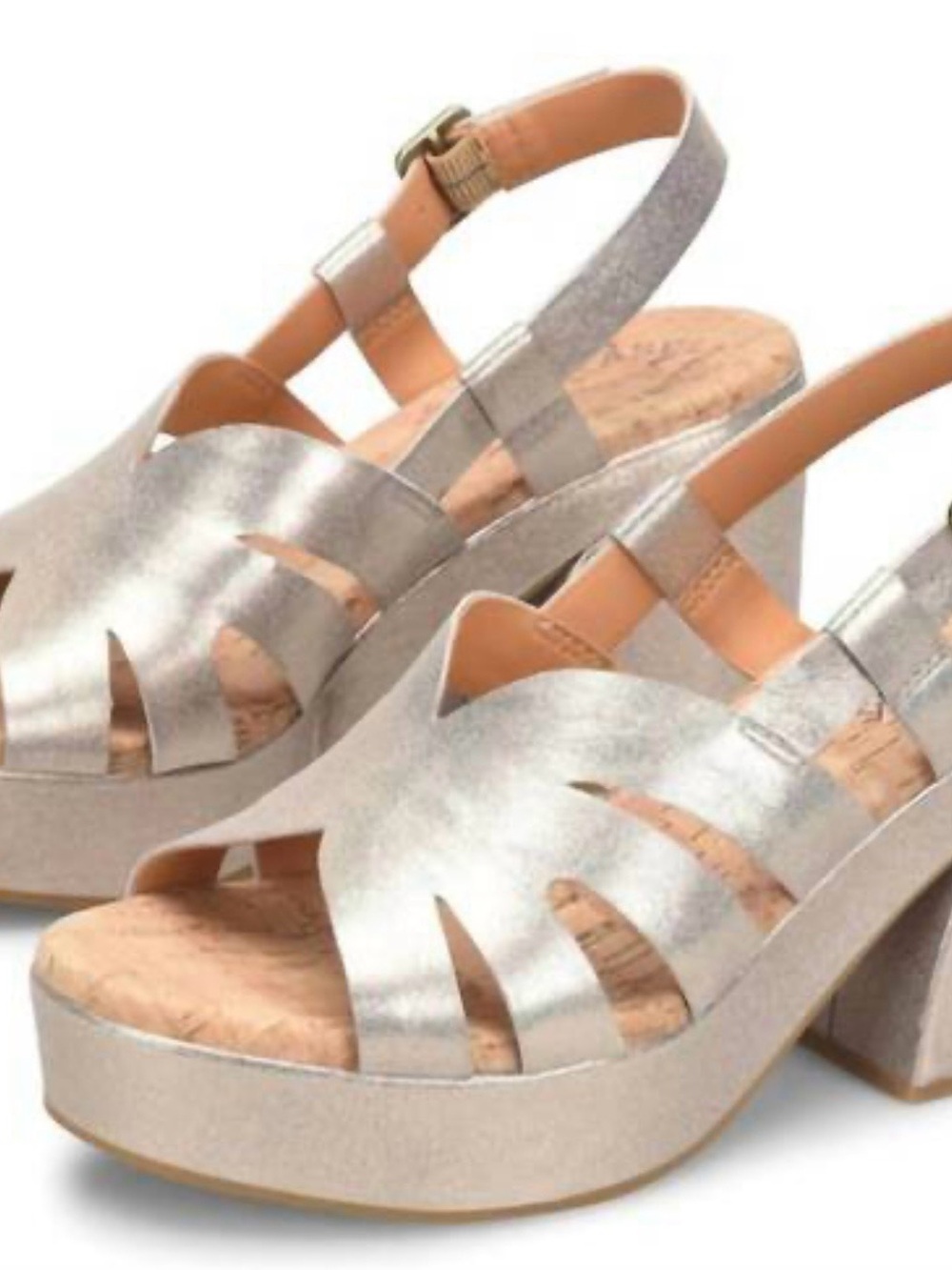 Kork-Ease Metallic gold Strappy Platform Sandals